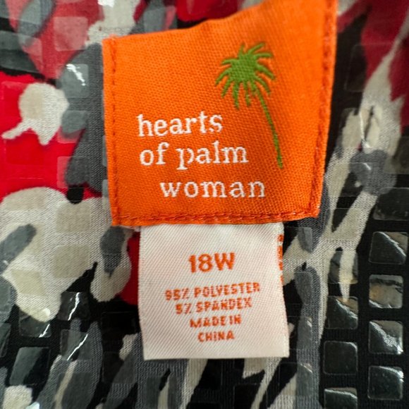 Hearts of Palm Woman Jacket Plus 18W Shiny Retro Stretch Collared Buttons - Picture 3 of 15